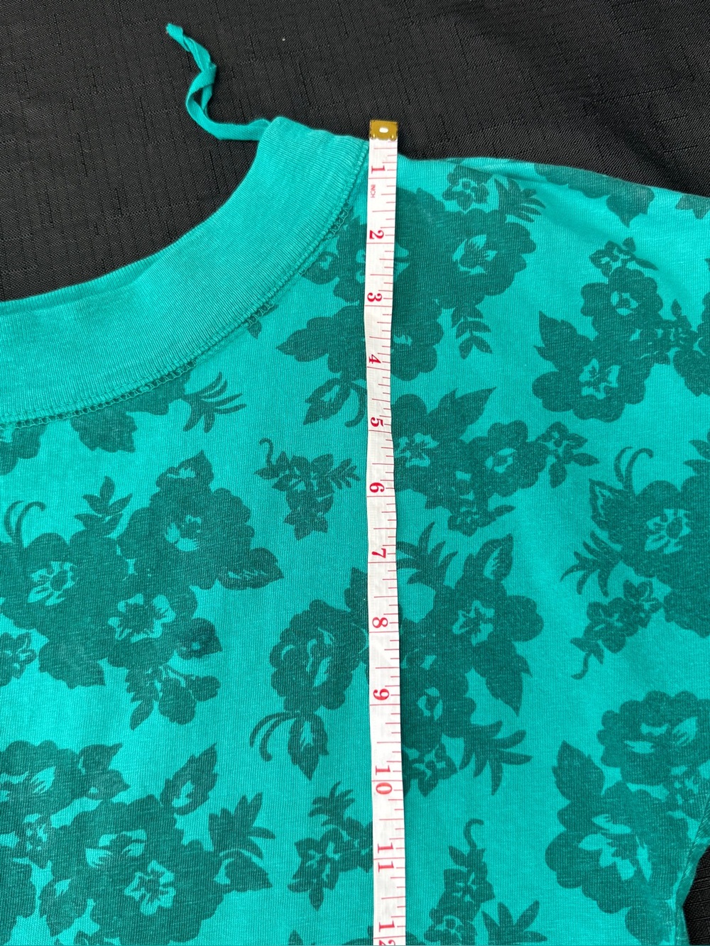 Vintage 80’s & 90’s Traffic Jam, Teal & Turquoise floral Top. M - Picture 6 of 15
